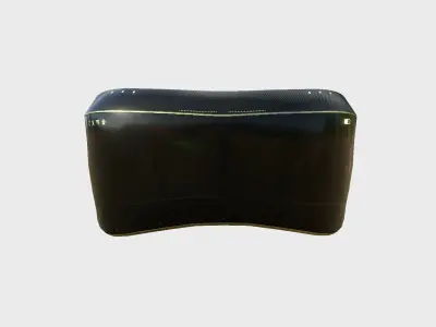 SciFi Glasses B03 Black Gold - Character Design Fashion Low-poly 3D model