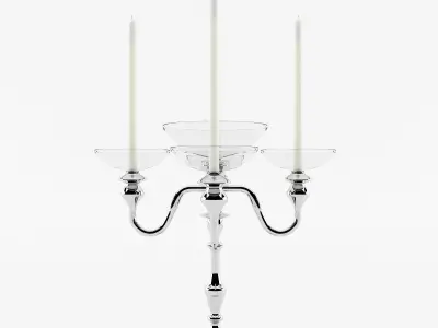 Five Branched Candle Holder 3D model