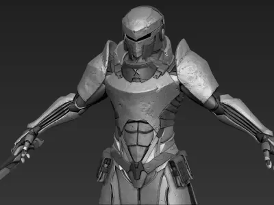 Paladin Knight Sci-Fi Style 3D model