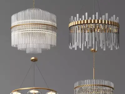 4 Ceiling Light Collection  3D model