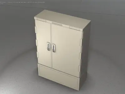 Cable Distribution Cabinet 6 Low-poly 3D model