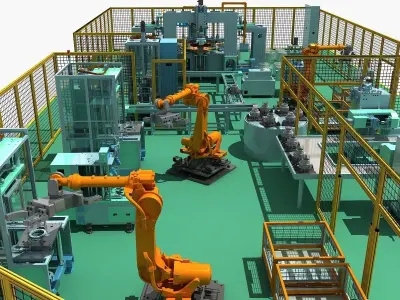 Automatic production equipment 3D model