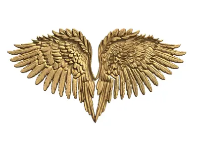Wings Printable carved decor 17  3D print model