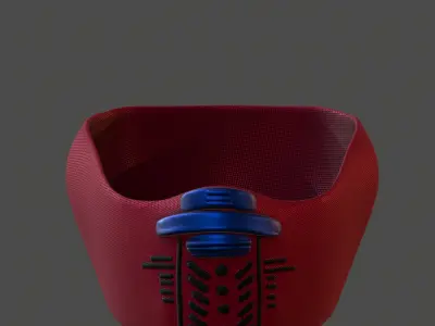 Gas mask helmet 3d model scifi Low-poly --- Low-poly 3D model