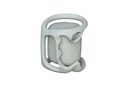 SciFi Shape Object Low Poly Low-poly 3D model get