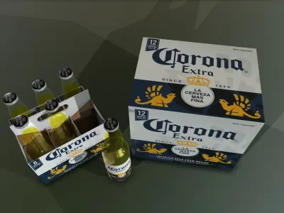 Beer Corona Low-poly 3D model