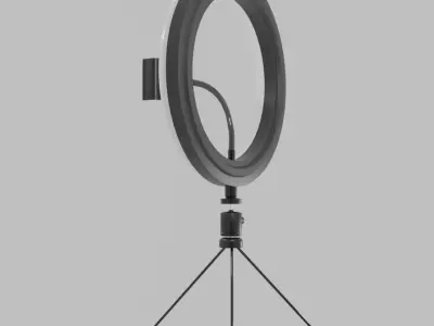 Ring light-phone clip PBR low-poly game ready Low-poly 3D model