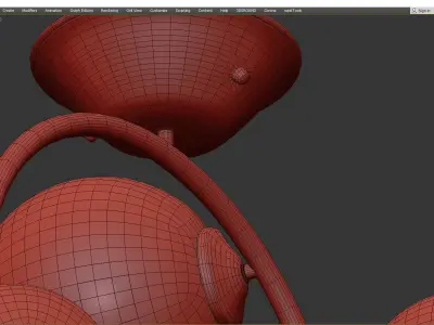 IONA Octo Ceiling 5 shades Low-poly 3D model