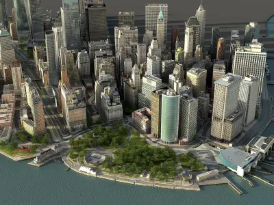  Manhattan Lower Part1 2 3 Low Poly 