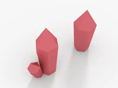 Crystal Low-poly 3D model