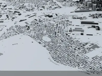 Boston Streets and Buildings 3D model