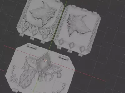 Space Vikings flying space tank repulsor doors - Fancy Wolf 3D print model