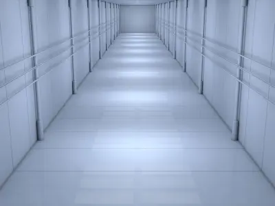 Sci Fi  Corridor Low-poly 3D model