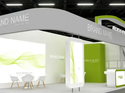 exhibition booth stand 3d model tradeshow 3D model