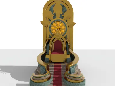 King Chair  Low-poly 3D model