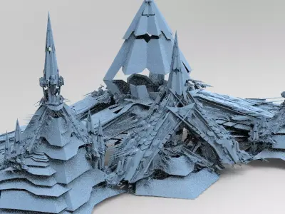 Amon Ra Sci fi Pyramid full 3D model