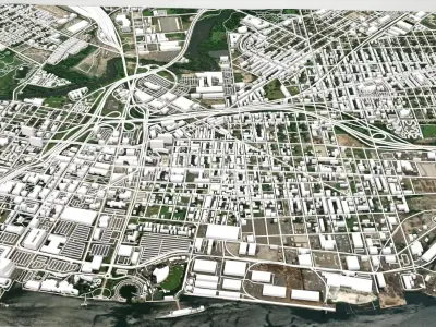 Cityscape Camden New Jersey USA 3D model