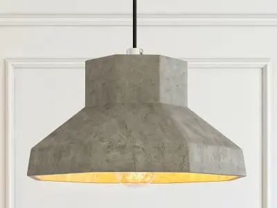 Modern cement lights 06 3D model