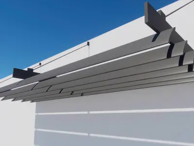 Overhang Sun Shade Louvres Cover 3D model