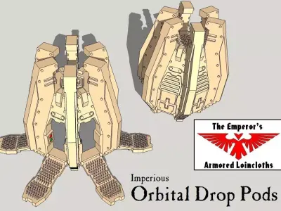 6mm and 8mm Orbital Drop Pods 3D print model