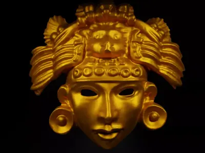 Aztec Cosplay Face Mask 3D print model