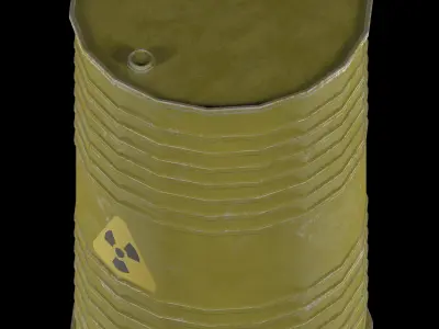 Danger oil barrels 3D Model Pack