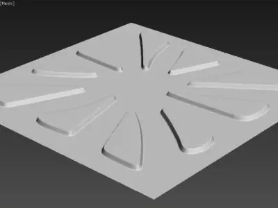 3d wall panel Low-poly 3D model