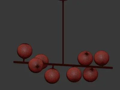 DNA 8 Hanging Chandelier 3D model