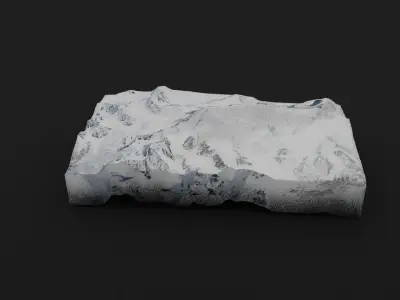 K12 Mountain Low-poly 3D model
