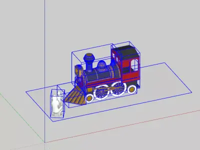 Steam Train Prop 3D model