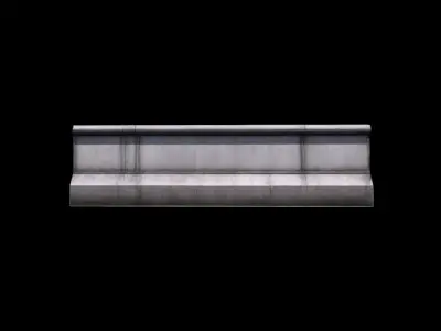  3d High Render Concrete Barrier Traffic Isolated 3D model