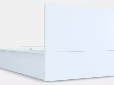 MALM Ottoman bed Low-poly 3D model