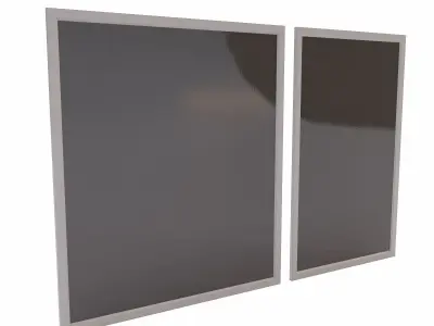 Big window lowpoly 3d model Free low-poly 3D model
