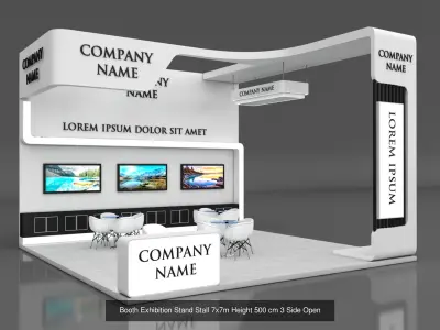 10 Exhibition Stand Stall Booth 3D model 3D Model Collection 3D Model Pack shop