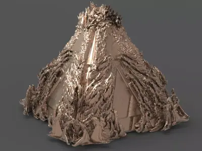 Hell pyramid Skeleton Swarm 3D model