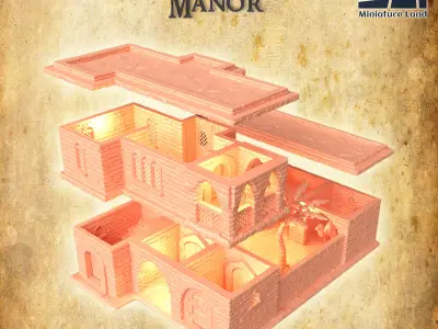 Arabian Manor Tabletop Terrain 28 MM 3D print model