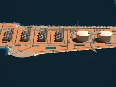 LNG Terminal Island 3D model