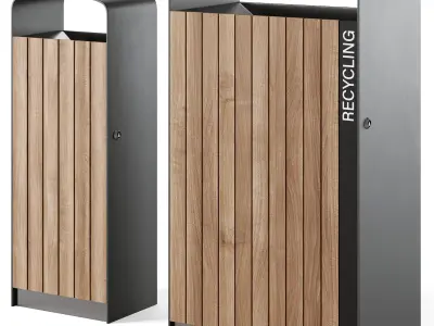 Litter bin and litter bin for dog waste Prax by mmcite 3D model