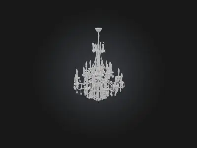 Chandelier Low-poly 3D model 2