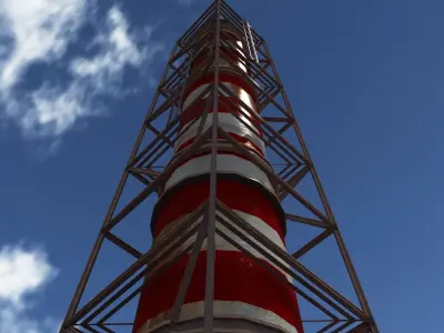 Chimney Low Poly 3d Model3 Low-poly 3D model