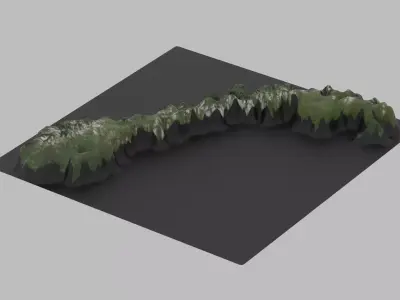 Norway Map Country Low-poly 3D model