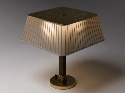 Brass Silk Table Lamp Low-poly 3D model