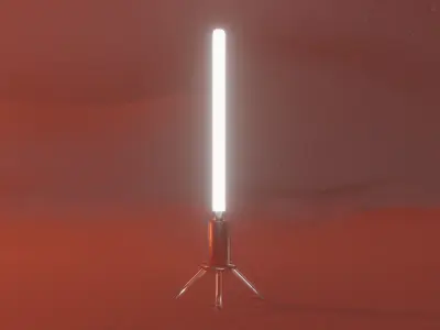 Scifi Standing light  - Game Ready PBR 3D Model Low-poly 3D model