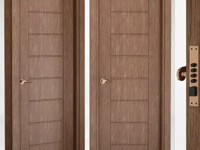 Gold Wenge Belldinni Modern Interior Door 3d model Low-poly 3D model