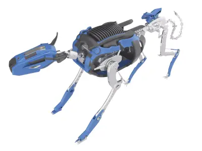 mechanical dog Low-poly 3D model purchase