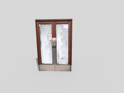 low poly door Low-poly 3D model