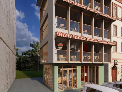 Bohemian Coffee Shop 3D model