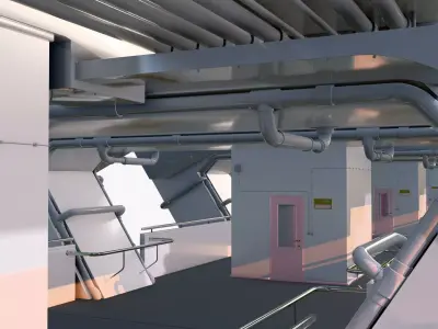 Bridge Lower Deck Section M1 3D model