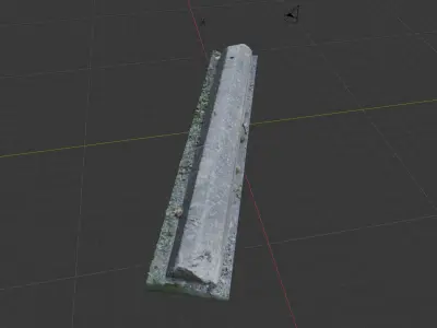 Cement Parking Block - Photoscanned  Free 3D model
