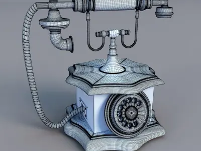 Telefone vintage telephone 3D model